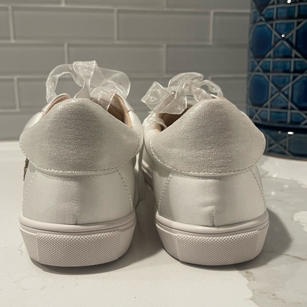 Satin & Sparkly Bride Sneakers - Picture 5 of 7